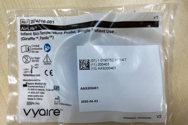 2074816-001 Giraffe Infant skin temperature probe, disposable, CS/10 Old Part #6600-0873-700