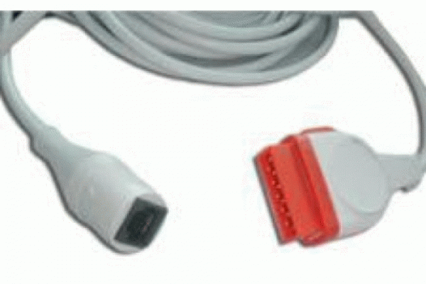 2021196-001 Invasive Blood Pressure Adapter Cable for ICU Medical Transpac-IV Transducer, Single, 12' Length