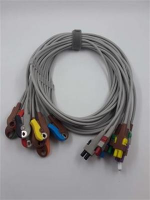 GE ECG Leadwire Set, Pre-attached Grabbers, AHA, Set10 - 2104749-001